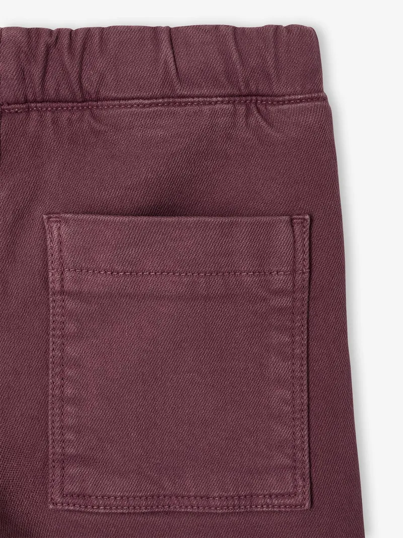 Vertbaudet Weite Mädchen Hose mit Dehnbund BASIC, Dunkelviolett, – Produktbild 3 von 3