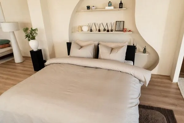 Kayori Kayori Otsu Bettwäsche Baumwolle-Satin, Sand, – Produktbild 2 von 4