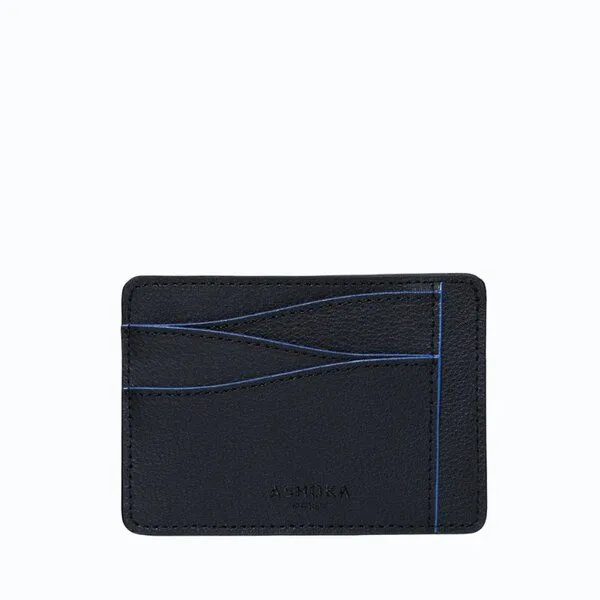 Ashoka Paris Ashoka Paris Großes Kartenetui aus Mylo Pilzmaterial Blau – Produktbild 3 von 3