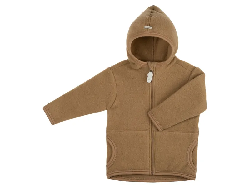 Pure pure by Bauer PURE PURE by Bauer Baby und Kinder Jacke mit Kapuze Bio-Merinowolle Fleece ermine Gr.110/116, Braun, – Produktbild 1 von 1
