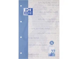 OXFORD OXFORD Recycling-Schulblock A4, kopfgeleimt, 50 Blatt, Lineatur 27 – Produktbild 1 von 1