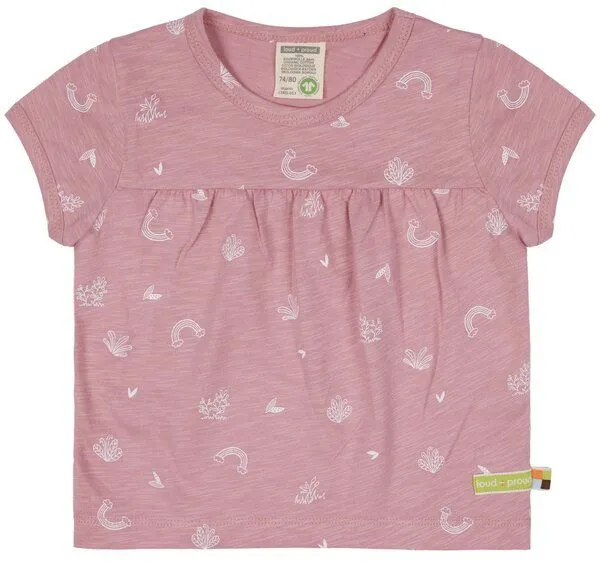 loud + proud loud + proud Babys & Kinder Tunika Slub Jersey mit Druck, GOTS-zertifiziert, Aster(rosa), – Produktbild 1 von 2