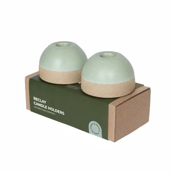 Originalhome Originalhome ReClay Stabkerzenhalter – 2er-Set, Mintgrün, – Produktbild 4 von 4