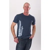 Life Tree Life-Tree Bambus Shirt Fairwear für Herren "Birkenstamm" in Denim Blue/Charcoal/Leaf Green, Blau, – Produktbild 1 von 1