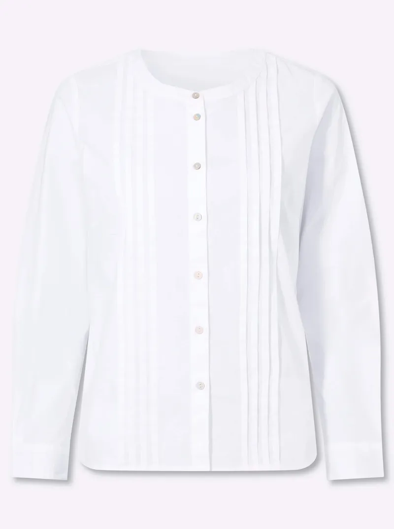 heine Baumwollbluse ecru, Ecru, – Produktbild 1 von 2