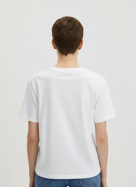 UNIPOLAR UNIPOLAR Basic T-Shirt Modell: Music, White, – Produktbild 2 von 2