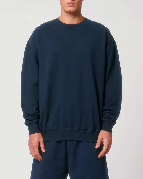 YTWOO YTWOO Oversized Sweatshirt aus reiner Bio-Baumwolle, Dry Handfeel, Blau, – Produktbild 3 von 4