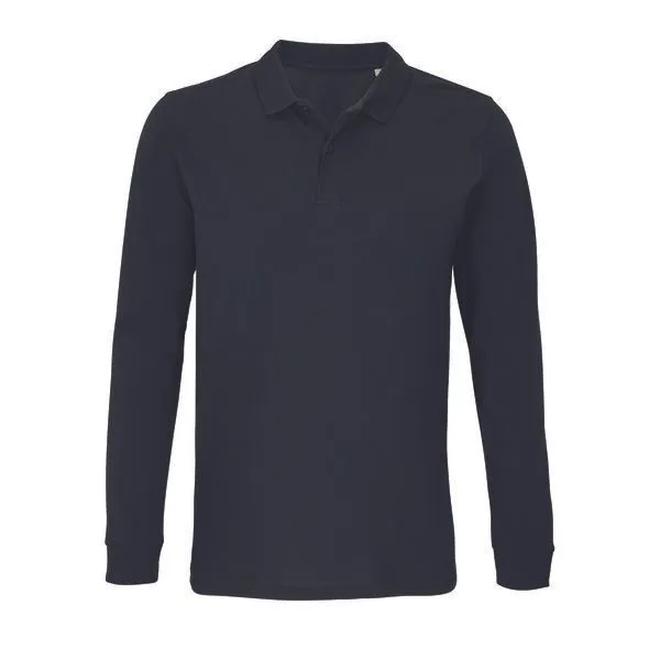 Sol's Sol's Unisex Langarm-Poloshirt, Schwarz, – Produktbild 1 von 3