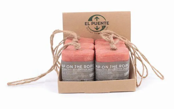 El Puente El Puente Seife "Soap on the rope" | Vegan, Rot, – Produktbild 3 von 3