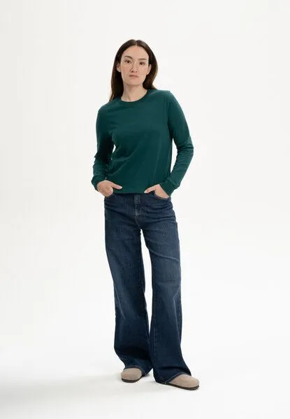 MELA MELA Langarmshirt schwer Style AASTHA aus 100% Bio-Baumwolle, Tiefsee, – Produktbild 3 von 4