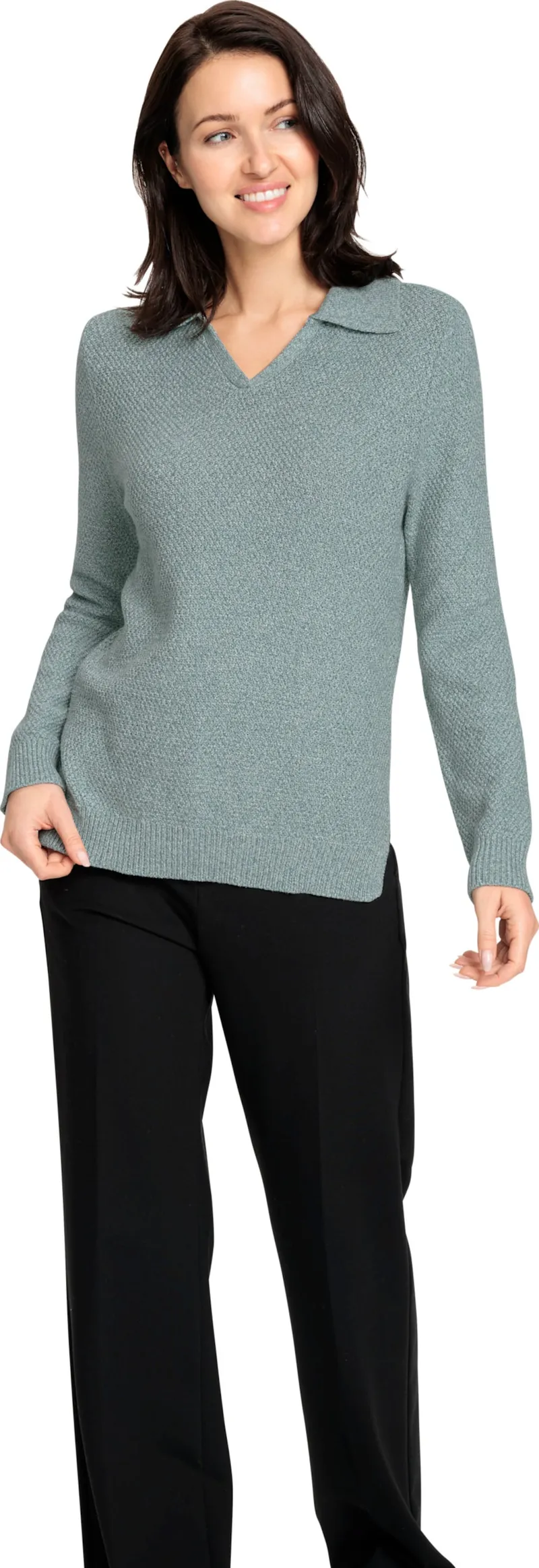 Witt Polopullover jade-meliert, Jade-meliert, – Produktbild 2 von 2