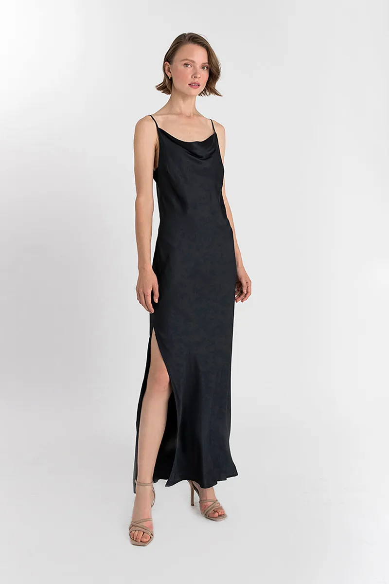 Neu Nomads Neu Nomads Damen vegan Kleid Mit Rundhalsausschnitt Schwarz, Schwarz, – Produktbild 1 von 1