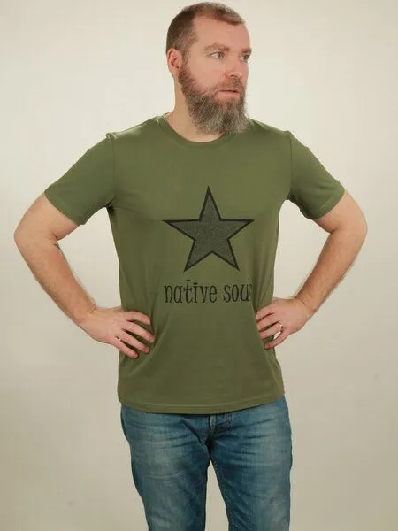 NATIVE SOULS Native Souls T-Shirt Herren - Star, Green, – Produktbild 1 von 1