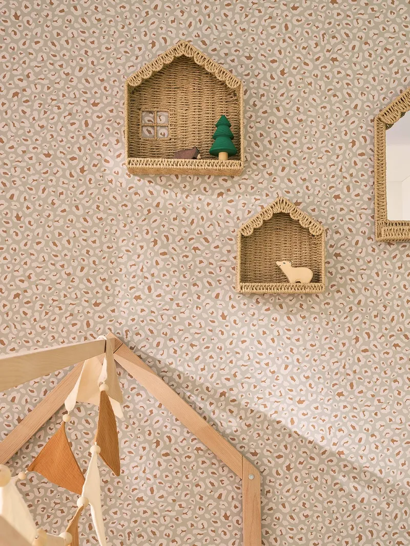 Vertbaudet 2er-Set Deko-Wandregale HAUS aus Papierkordel Kinderzimmer, Beige, – Produktbild 2 von 4