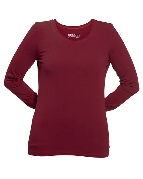 Dunque Damen Shirt Langarm Baumwolle (Bio) mit Elasthan, Cyclam, – Produktbild 1 von 1