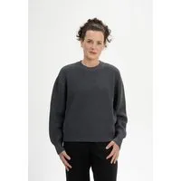 MELA MELA Rippstrick Pullover Style ADAH aus 100% Bio-Baumwolle, Anthrazit melange, – Produktbild 1 von 1