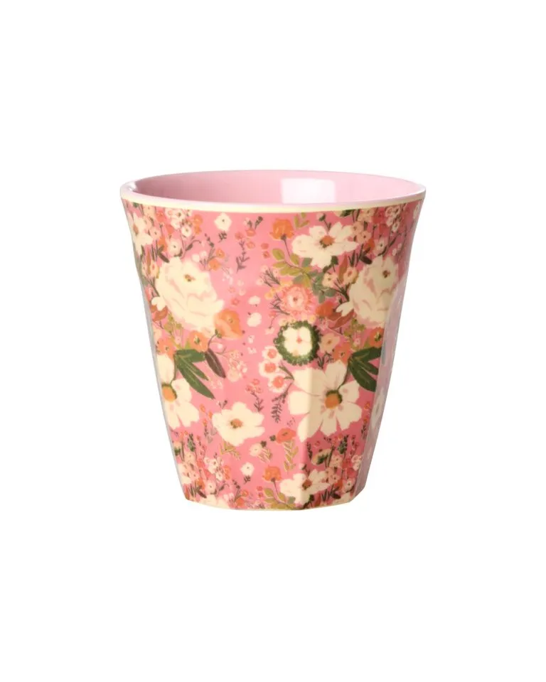 RICE RICE Kinderbecher Rice Melamin 6er-SET Becher - Pfau & Blumen Print 160ml, Melamin, Bunt, – Produktbild 2 von 3