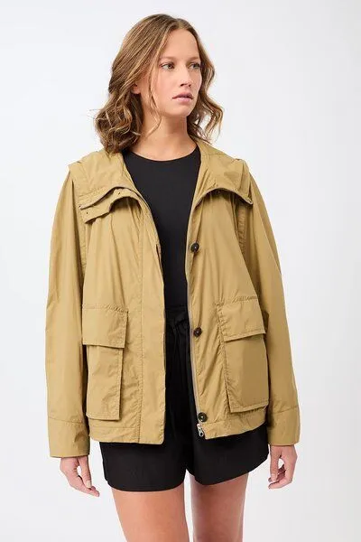 LangerChen LangerChen Modische Kapuzenjacke mit großen Taschen, Breeze (braun), – Produktbild 3 von 4