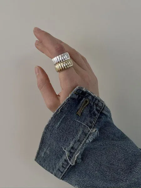 noemvri fashion label noemvri fashion label Linienring, Silber, – Produktbild 2 von 3