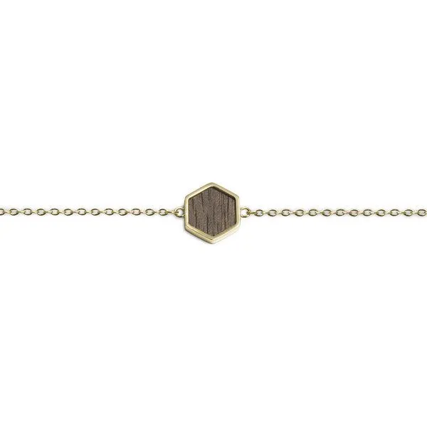 BeWooden BeWooden Armbänder mit Holzdetail - Motiv Hexagon, Aurum, – Produktbild 1 von 4