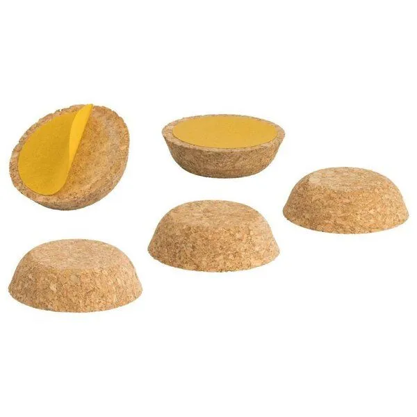Kork-Deko Kork-Deko Türpuffer Wand 5er Set aus Presskork (selbstklebend) - Türstopper – Produktbild 2 von 4