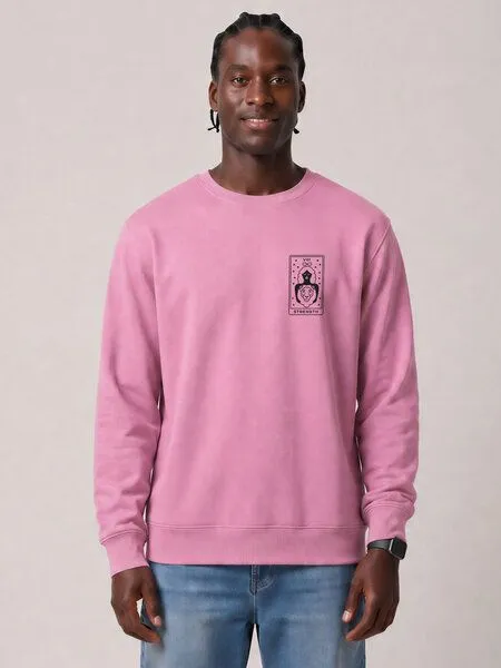 watapparel watapparel Sweatshirt Unisex Tarot Strength, Bubble pink, – Produktbild 2 von 2