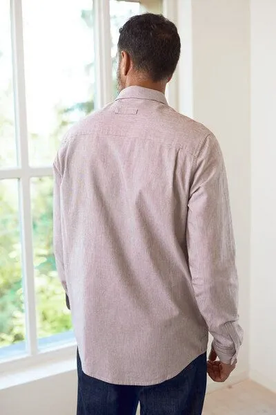 About Companions About Companions Oxford Hemd SIMON aus Bio-Baumwolle, Rot (eco oxford striped moroccan red), – Produktbild 1 von 3