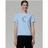 watapparel watapparel T-Shirt Frauen Mandala Moon, Blue soul, – Produktbild 1 von 1