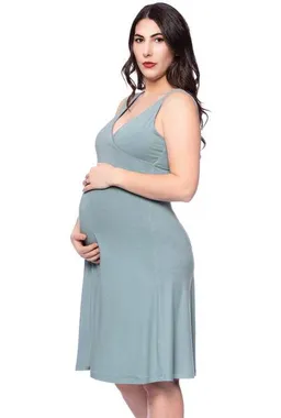 Milchshake Milchshake Cache-Coeur Umstands- und Stillnachthemd aus TENCEL Modal – Produktbild 1 von 1