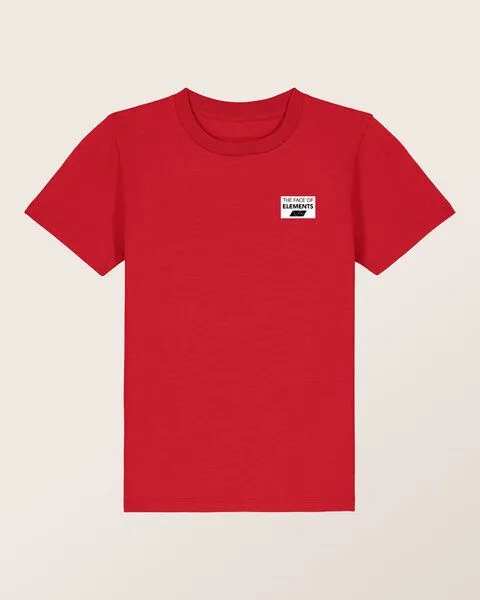 THE FACE OF ELEMENTS THE FACE OF ELEMENTS Color Rush - Relaxed Fit Kids T-Shirt aus 100% Bio-Baumwolle, Signal red (rot), – Produktbild 1 von 4