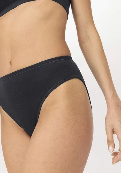 hessnatur hessnatur Taillenslip High Waist 2er-Set PURE NATURE aus reiner Bio-Baumwolle, Schwarz, – Produktbild 3 von 5