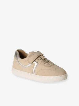 Vertbaudet Ledersneakers mit elastischer Schnürung und Klett Kinder – Produktbild 1 von 1