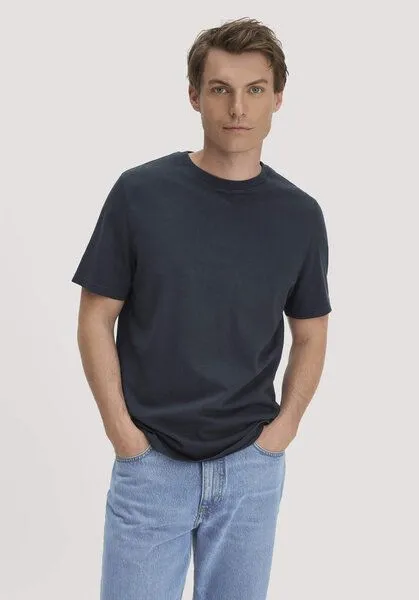 hessnatur hessnatur Heavy Jersey Shirt Relaxed aus reiner Bio-Baumwolle, Marine, – Produktbild 3 von 6