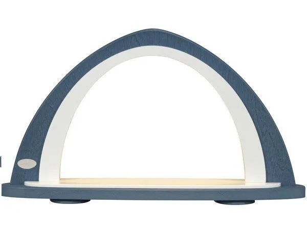 Weigla® Holzkunst Weigla® Holzkunst Moderner Schwibbogen zum Selberbestücken NEU mit LED Beleuchtung, Blau-weiss, – Produktbild 1 von 1