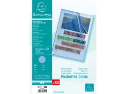 Exacompta Exacompta Aktensichthüllen genarbt, DIN A4, 120µ, 100 Stk., blau – Produktbild 1 von 1