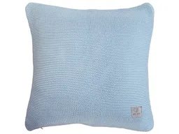 HANS NATUR Kissenbezug 40x40 cm Bio-Baumwolle, bleu Mit Reißverschluss – Produktbild 1 von 1