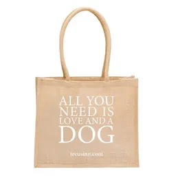 Treusinn Treusinn Eco Shopper "All you need is love...and a dog" 100% Jutegewebe – Produktbild 1 von 1