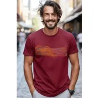 Kultgut Kultgut Artdesign - Biofair - Klassik-Shirt / Colorful Vibes, Dunkelrot, – Produktbild 1 von 1