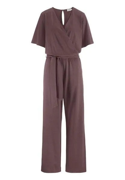 hessnatur hessnatur Jersey Overall Regular in reiner Bio-Baumwolle, Brombeersorbet, – Produktbild 3 von 4