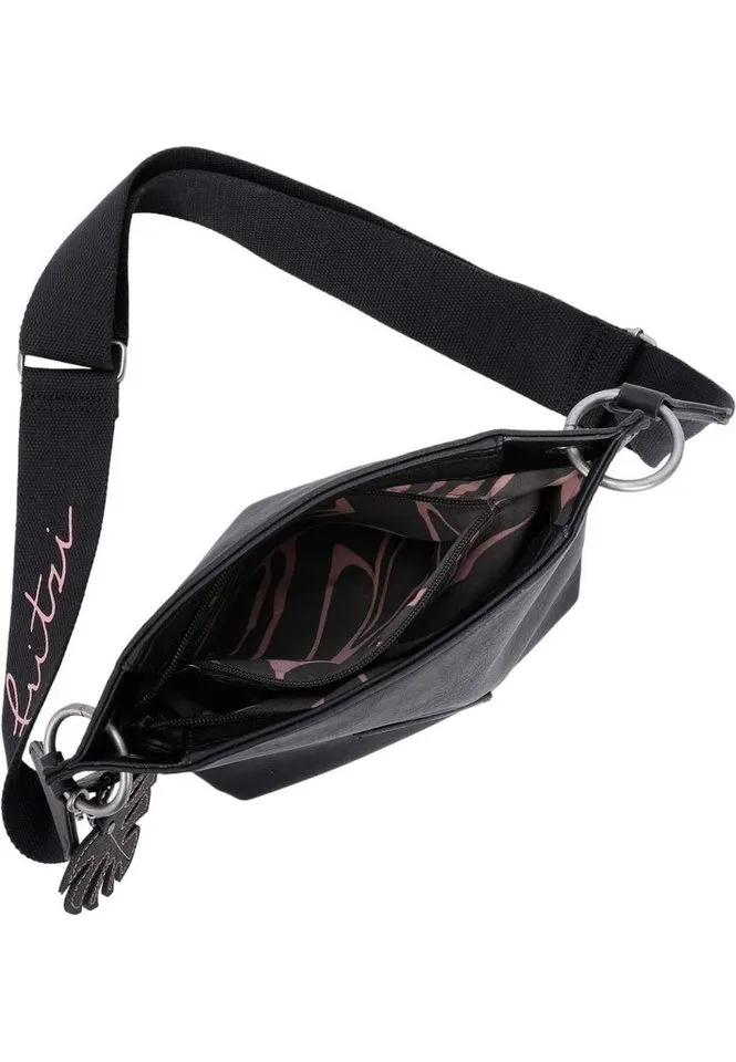 Fritzi aus Preußen Fritzi aus Preußen Schultertasche Eco-Fritzi03, aus veganen und recycelten Materialien, Schwarz, – Produktbild 3 von 4