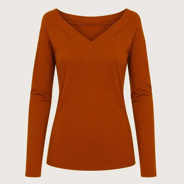 Frija Omina Frija Omina Bio Longsleeve Due, Rost (orange), – Produktbild 1 von 1