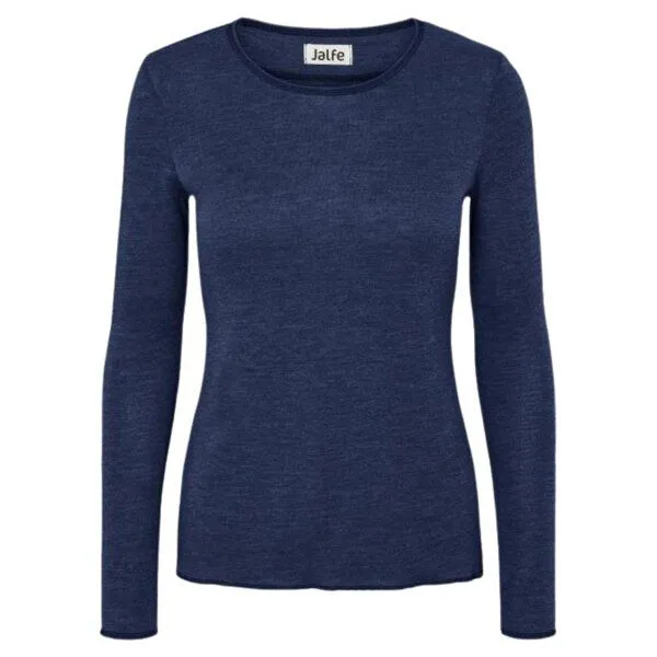 Jalfe Jalfe Longsleeve Wolle plain melange, Rose, – Produktbild 2 von 5