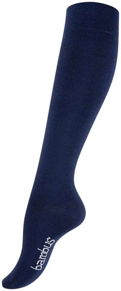 Vincent Creation® Kniestrümpfe (4-Paar) mit handgekettelter Spitze, Blau, – Produktbild 3 von 3
