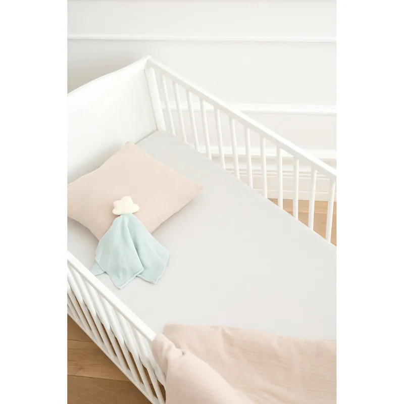 baby-walz Baby-Walz Basics Spannbetttuch TENCEL™ 60x120 -70x140 cm, Grau, – Produktbild 2 von 2