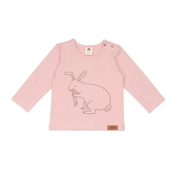 Walkiddy Langarmshirt Baby Bio-Baumwolle Rosa – weicher Jersey von Walkiddy, hautfreundlich, vegan & fair produziert – nachhaltige, hautfreundliche & langlebige Qualität von Walkiddy – Produktbild 1 von 2