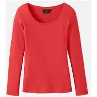 recolution Damen Rib Longsleeve aus LENZING Modal Mix - SENNA - recolution, Lava red (rot), – Produktbild 1 von 1