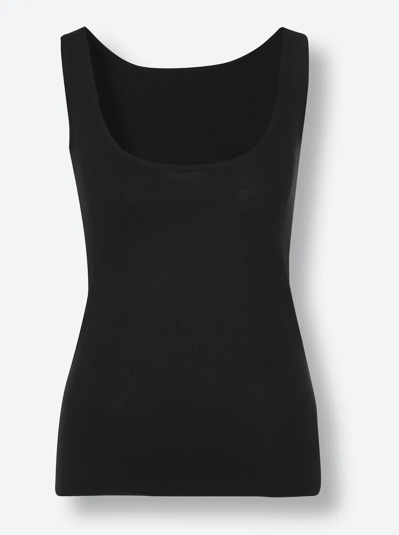 wäschepur Achseltop schwarz, Schwarz, – Produktbild 1 von 2