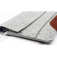 Pack Smooch Pack & Smooch MacBook Air 15 Sleeve, MacBook Air 15 Hülle aus Wollfilz und pflanzlich gegerbtem Leder aus Italien – Produktbild 1 von 1
