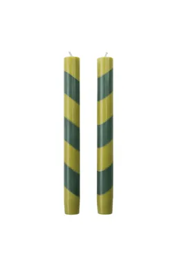 Tranquillo Handgearbeitete Stabkerzen GLUMI TWIST 2er-Set, 20 cm - grün – Produktbild 1 von 1