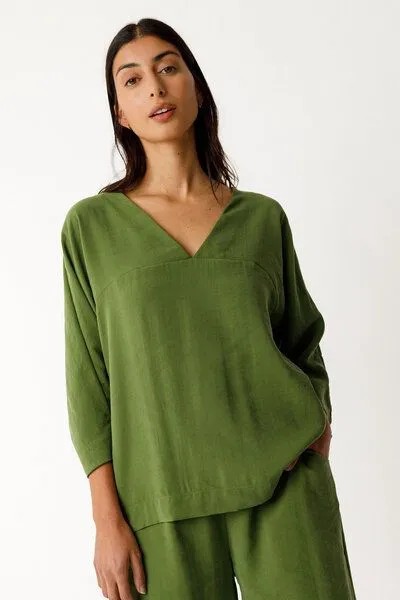 SKFK SKFK Tunika "Balen" aus Modal, Dark green (grün), – Produktbild 3 von 4